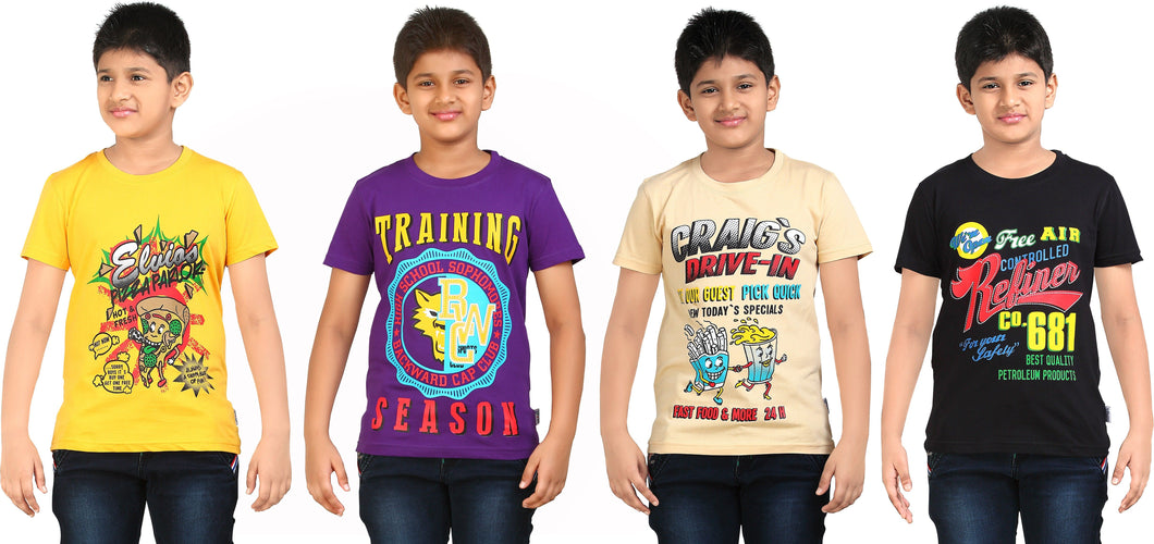 dongli Printed Boy's Round Neck T-Shirt