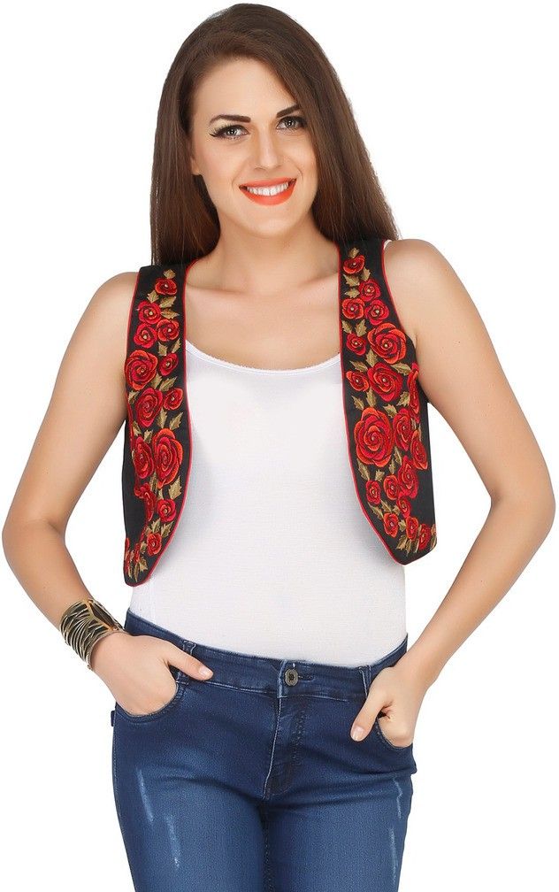 Pick Pocket Embroidered Women's Waistcoat